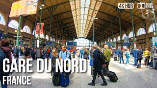 Gare du Nord Paris  Largest Trainstation in Europe  🇫🇷 France 4K HDR Walking Tour [upl. by Ainat569]