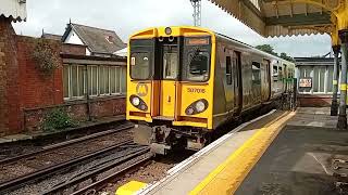 Merseyrail 3rd rail powered Electric Units 507016507018 arrive at Birkdale [upl. by Riorsson]