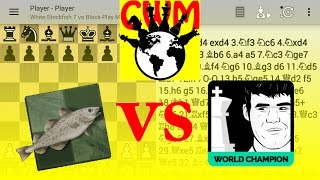 Stockfish 7 vs Play Magnus Age 25max FULL HD [upl. by Nomahs]