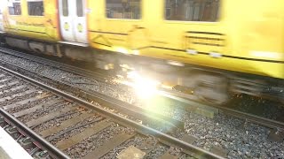 Merseyrail 507 009 making arcs at Birkdale station [upl. by Vanden]