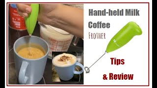 How To Froth Milk for Cappuccinos amp Lattes using handheld Frother wand  Coffee with milk Frother [upl. by Janeta]